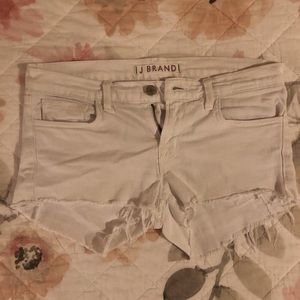 JBrand cutoff white shorts